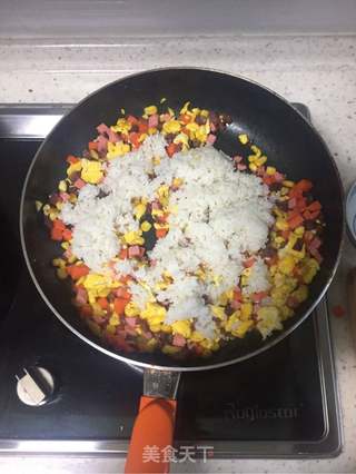 菠萝炒饭的做法步骤:5