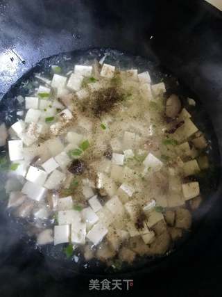 香菇虾米豆腐羹的做法步骤:5
