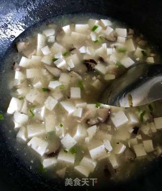 香菇虾米豆腐羹的做法步骤:6