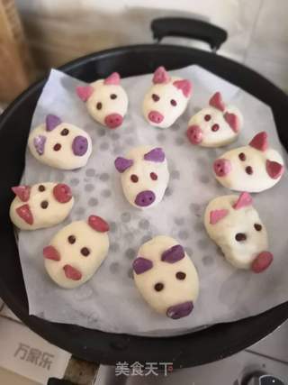 小猪猪豆沙包的做法步骤:32