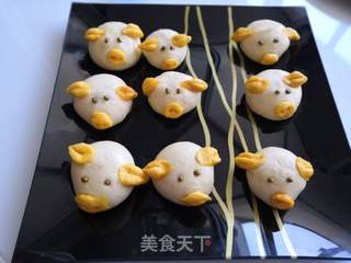小猪猪豆沙包的做法步骤:35