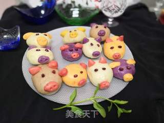 小猪猪豆沙包的做法步骤:38