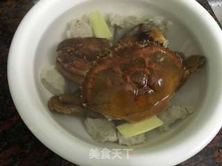 冇蟹炖田七的做法步骤:5