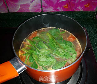 青菜西红柿鳕鱼汤的做法步骤:14