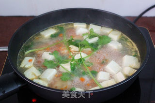 虾仁豆腐汤的做法步骤:9