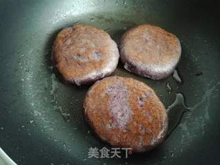 发面黑米红豆饼的做法步骤:10