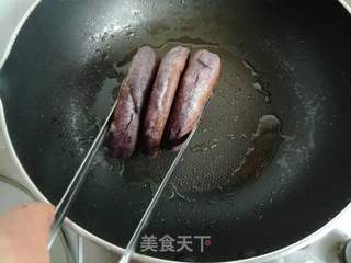 发面黑米红豆饼的做法步骤:11