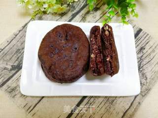 发面黑米红豆饼的做法步骤:12