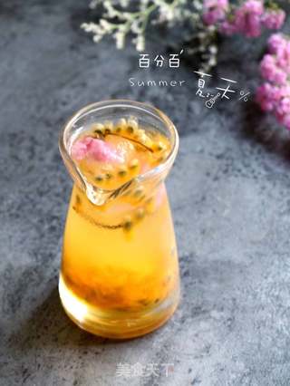 樱花蜂蜜百香果汁的做法步骤:7