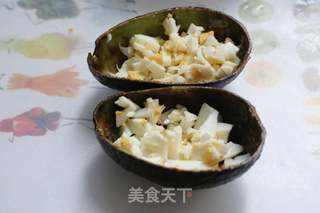 牛油果沙拉船的做法步骤:9