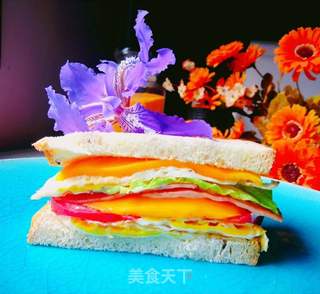 芒果三明治的做法步骤:12