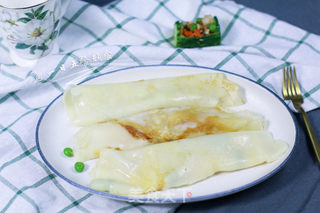 平底锅宝宝肠粉的做法步骤:7