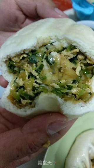圆白菜韭菜鸡蛋素包子的做法步骤:16