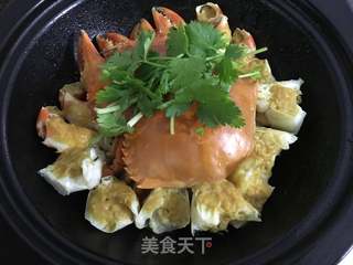 豆酱焗蟹的做法步骤:8