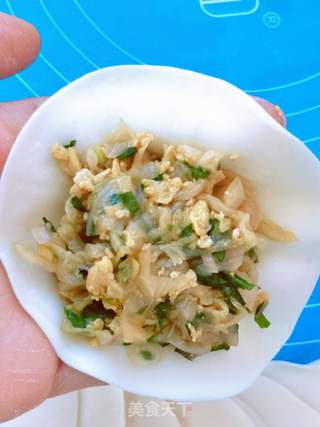 酸菜鸡蛋馅蒸饺的做法步骤:7