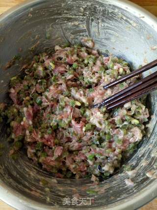 长豆角猪肉馅饼的做法步骤:7