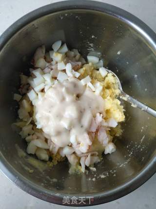 虾仁鸡蛋土豆沙拉的做法步骤:10
