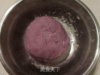 奶香紫薯玫瑰花卷的做法步骤:6