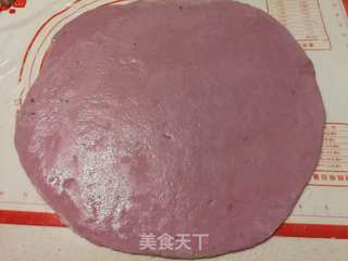 奶香紫薯玫瑰花卷的做法步骤:21