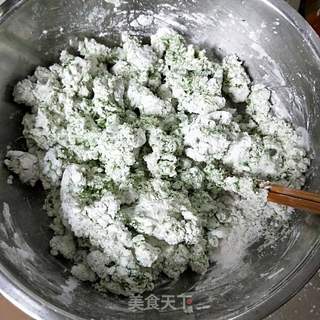 艾草糯米团子的做法步骤:8