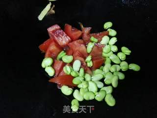 番茄豆米鸡蛋面的做法步骤:4