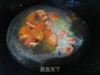 番茄豆米鸡蛋面的做法步骤:6