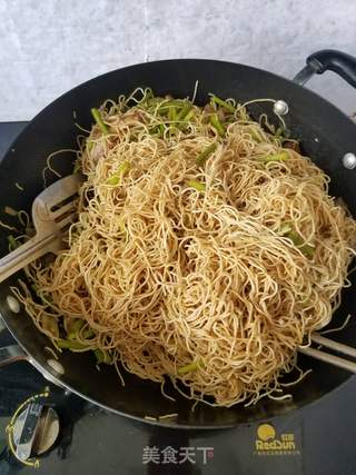 “蒸菜”蒜苔肉卤面的做法步骤：9
