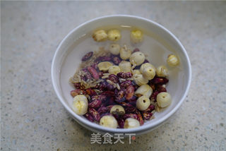 莲子花芸豆米浆的做法步骤:2