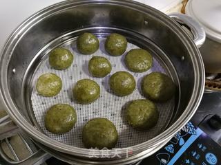 蛋黄肉松青团的做法步骤：12