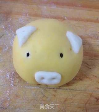 小猪豆沙包的做法步骤:12
