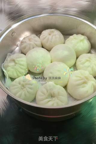 松松软软豆沙包的做法步骤:12