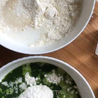 菠菜牛奶发糕的做法步骤:6