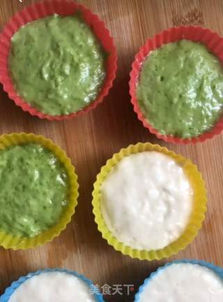 菠菜牛奶发糕的做法步骤:10