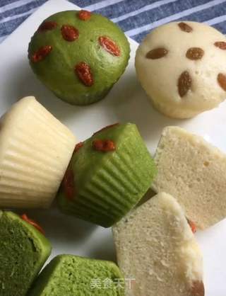 菠菜牛奶发糕的做法步骤:12