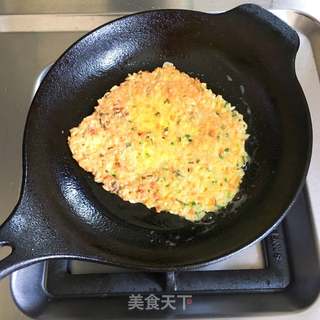 鸡蛋米饭饼的做法步骤：7