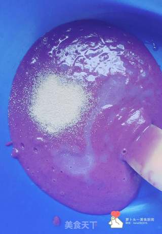 紫薯奶香发糕的做法步骤:2