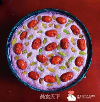 紫薯奶香发糕的做法步骤:7
