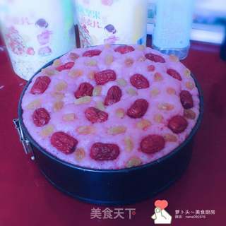紫薯奶香发糕的做法步骤:9