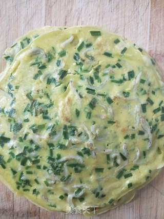 韭菜银鱼煎饼的做法步骤：7