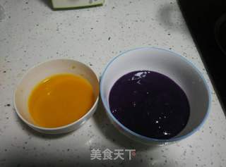 紫薯发糕和南瓜发糕的做法步骤：2