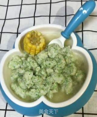 西兰花虾仁水汆丸子的做法步骤：7