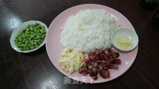 長豆义燒蛋炒飯的做法步骤：1