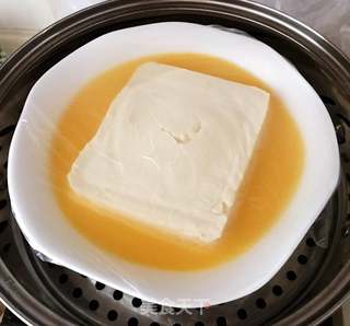虾酱豆腐蒸蛋羹的做法步骤:4