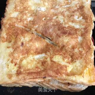 香煎五花肉版西多士的做法步骤:16