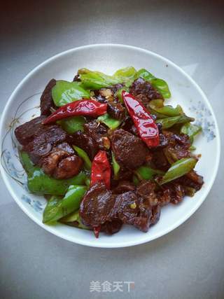 辣椒炒牛肉的做法步骤:8