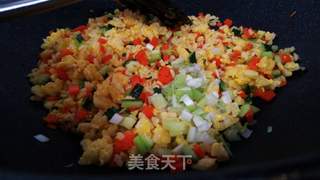 素锦蛋炒饭的做法步骤:7