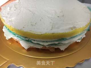 彩虹蛋糕(8寸)的做法步骤:13