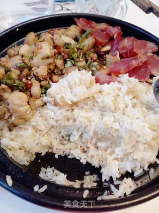 辣子鸡煲仔饭的做法步骤:10