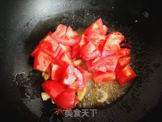西红柿鸡蛋汤捞面的做法步骤:6