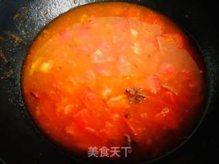 西红柿鸡蛋汤捞面的做法步骤:8